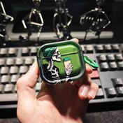 Resim 1 adet Yeşil Kafa Tasarımı ile Yeşil Kafa Kılıfı - Şık İskelet ve Kahve Bardağı Tasarımı, Şeffaf TPU Malzeme, for AirPods 1/2/3/Pro/Pro2 için Mükemmel, for AirPods Depolama için|İskelet Kahve Tasarımı|Şeffaf TPU Kılıf 
