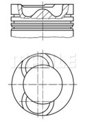 Resim MAHLE 0281902 Piston+Segman Komple-050 (Vw Crafter 06-16) Bjk 076107065B (WE396648) 