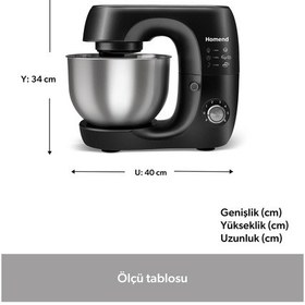 Resim Homend Profashion 3082H 5.2 L Stand Mikser 