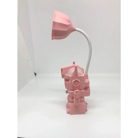 Resim Lebron Işıklı Şarjlı Kalemtraşlı Robot Masa Lambası Pembe 
