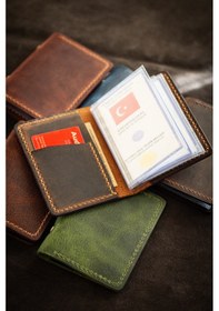 Resim Kişiye Isme Özel Deri Araç Ruhsat Kılıfı Kabı Camel (505980333) 