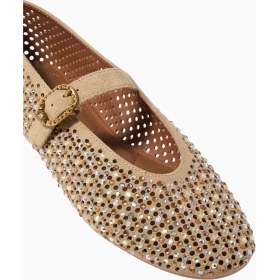 Resim Mayfair Bale Ayakkabısı, Kurt Geiger Süet Kristal Detaylı Zarif Ayakkabı 