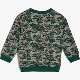 Resim Erkek Bebek Desenli Sweatshirt Uzun Kollu 