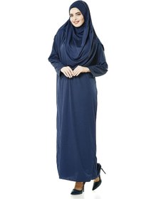 Resim Tek Parça Namaz Elbisesi - Lacivert - 5015 