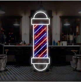 Resim Neon Led Işık Barber Gece Lambası Renkli 