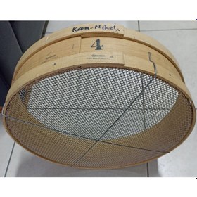 Resim Krom Nikel Paslanmaz Kuruyemişçi Çerez Eleği Ahşap 