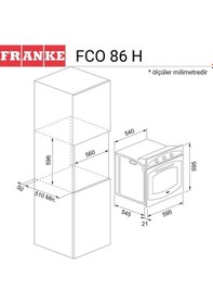 Resim Franke FCO 86 H 65 LT Ankastre Fırın Bej 