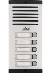 Resim Nts Diafon Sesli Işıklı Fotoselli Tek Sıra 5Li Zil Butonu 4005 