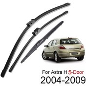Resim Cam Cam Silecek Lastikleri 2004-2009 İçin Fit Opel Astra H Arka Ön Cam Sileceği Bıçak Seti 2005 2006 2007 2008 