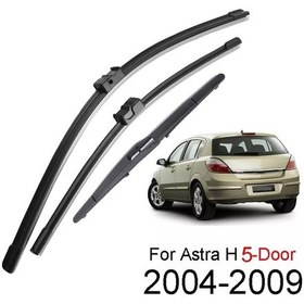 Resim Cam Cam Silecek Lastikleri 2004-2009 İçin Fit Opel Astra H Arka Ön Cam Sileceği Bıçak Seti 2005 2006 2007 2008 