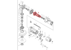 Resim Makita MGA451 Endüvi Rotor Kollektör Ürün Kodu 515609-0 