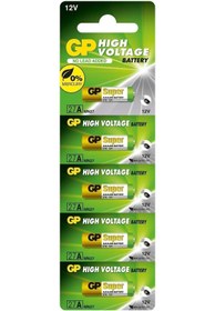 Resim GP Batteries 27a Süper Alkalin 27a/mn27 Boy Pil, 12 Volt, 5'li Kart Kaliteli 