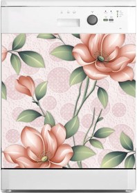 Resim Bulaşık Makinesi Sticker Kaplama Beyaz Eşya Kaplama Çiçek Duvar Dekor 