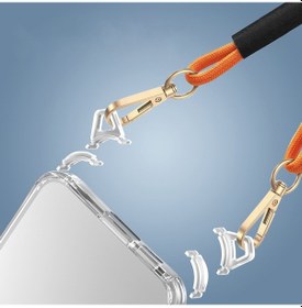 Resim Galaxy S24 Fe Uyumlu Airbagli Takılabilir Askı Aparatlı Zore Snap Silikon Kapak-şeffaf Şeffaf 