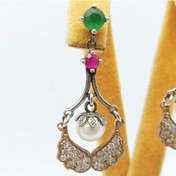 Resim Firuze Gümüş İncili Gümüş Küpe F1600548 