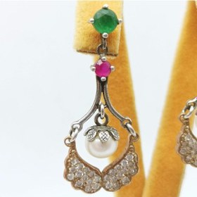 Resim Firuze Gümüş İncili Gümüş Küpe F1600548 