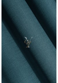 Resim Keten Fon Perde V-4032 Turkuaz Turkuaz 