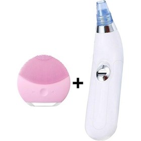 Resim Vakumlu Siyah Nokta Cihazı + Masajlı Temizleme Cihazı 2Li Set 