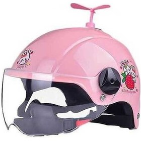 Resim Fortunelane Çilek Tavşan 3c Çocuk Motosiklet Kaskı Pembe Uçan Modelleri Pembe Renkli Pembe 