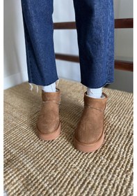 Resim Glenz Kadın Süet Yarım Bot İçi Kürklü Bot & Bootie Ts1146 001 