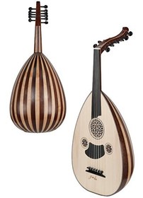 Resim Yonka UD-10KM Kelebek ve Maun Ağacı Ud Abanoz Klavye ElYapımı Yüksek Kaliteli Ud 