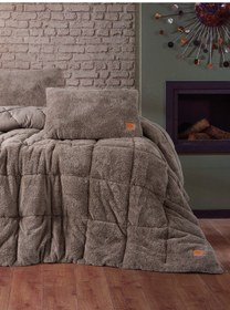 Resim Cotton Box Tek Kişilik Peluş Yorgan Seti Bej 155x215 Cm 