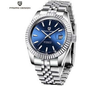 Resim Pagani Design Pd-1645 Datejust Yeni Mekanik Erkek Kol Saati Otomatik Retro Saatler Erkek Su Geçirmez Çelik Saat Mavi 