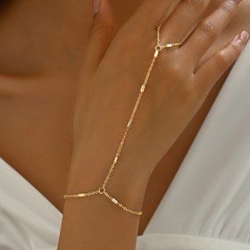 Resim 1 adet Kadınlar için Şık Minimalist Altın Ton Zincir Bileklik - Çok Yönlü Günlük ve Resmi Giyim, Günlük Geziler, Partiler ve Özel Günler için Mükemmel, Parti Aksesuarı, Şık Tasarım, Dayanıklı Mücevher 