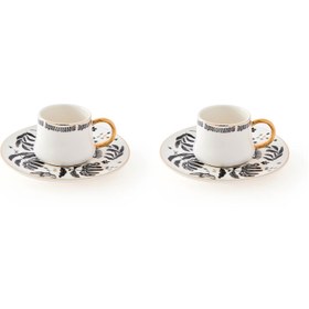 Resim Emsan Artisan Bird 4 Parça Kahve Fincan Takımı 