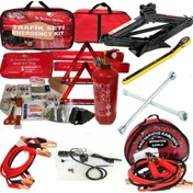 Resim inoltrare Beşli Araç Seti Trafik Seti + Akü Takviye Kablosu + Kriko + Bijon Anahtarı + Metal Hava Kompresörü 