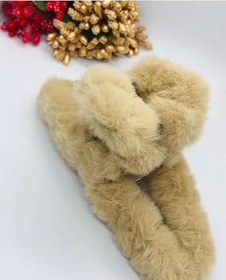 Resim Peluş Mandal Toka- Yumoş-kıskaçlı Toka 1 Adet Bej Tek Ebat 