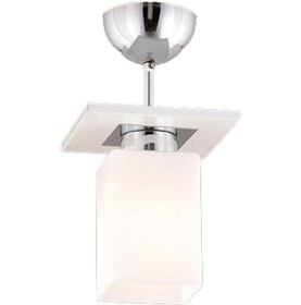 Resim Atlas Tekli Beyaz Kare Mutfak -Banyo Avize 