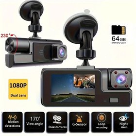 Resim Dream011 64 Gb Hafıza Kartlı Araç Kamerası 1080p Ön 720p Arka 
