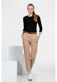 Resim Kemer Detaylı Pantolon Camel 