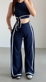 Resim Hadise Crop Bağlama Takım Lacivert 