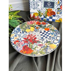 Resim Italy Garden Ayaklı Kek Standı Yuvarlak 