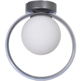 Resim Modavize Zümrüt Modern Hol Antre Çocuk Odası Mutfak Salon Ledli - Füme Camlı Gri Renk Beyaz Işıklı Avize 