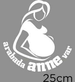 Resim New Jargon Arabada Anne Var Kız-erkek Modifiye Araba Sticker 25cm - Beyaz 