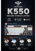 Resim K550 Mekanik Oyuncu Klavyesi -değiştirilebilir Switch- Rainbow Rgb Aydınlatma-87 Tuş - Red Switch 