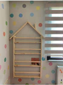 Resim Mrtahsap Çatılı Kitaplık Ahşaptan 