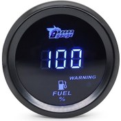 Resim Teltree 52mm Dijital Yakıt Seviyesi Gösterici, 240-33 Ohm Direnc Tipi Sensör İçin, Mavi Işık Arka Planlı, Modifiye Aracı Göstergesi 