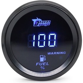 Resim Teltree 52mm Dijital Yakıt Seviyesi Gösterici, 240-33 Ohm Direnc Tipi Sensör İçin, Mavi Işık Arka Planlı, Modifiye Aracı Göstergesi 