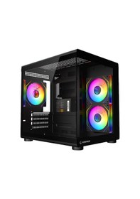 Resim Rampage Mınıd V1 750w 80 Plus Bronze M-atx Temperli Camlı 3 12cm Argb Fan Siyah Oyuncu Kasası 