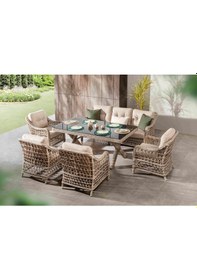 Resim Dora Rolex Rattan Oturma Grubu Cappuccino 