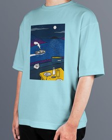 Resim Bazen de Tek Oversize Tişört 