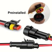 Resim 5 Set (10 adet) 2-Pin Elektrik Bağlantıları, Erkek ve Dişi Hızlı Bağlantı Soketleri, Kırmızı ve Siyah Tel, Dayanıklı PP Malzeme, Arabalar, Kamyonlar, Motosikletler, Tekne için İdeal - Evrensel Uyumluluk, Motosiklet Aksesuarları | Dayanıklı Bağlantılar | Güvenli Bağlantı 