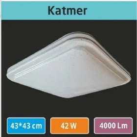 Resim 43X43 Katmer Kapak Sıva Üstü LED Armatür Dekaratif Tavan Armatür 42W 