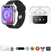 Resim BYRTECH HK9 Pro Max Plus Watch 10 Akıllı Saat + Led Ekranlı ANC Air Pro 2 Bluetooth Kulaklık Set 