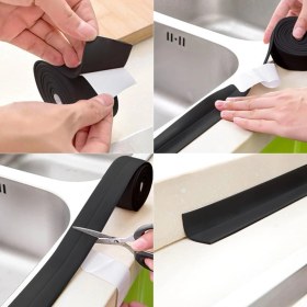 Resim Storemax Siyah Su Sızdırmaz Geçirmez Lavabo Küvet Duş Kenar Bandı 