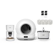 Resim Xenon Smart Akıllı Kameralı Kedi Tuvaleti Çelik Kaseli 4 LT Mama Kabı Akıllı Su Pınarı ve Filtre 4'lü Pet Seti 